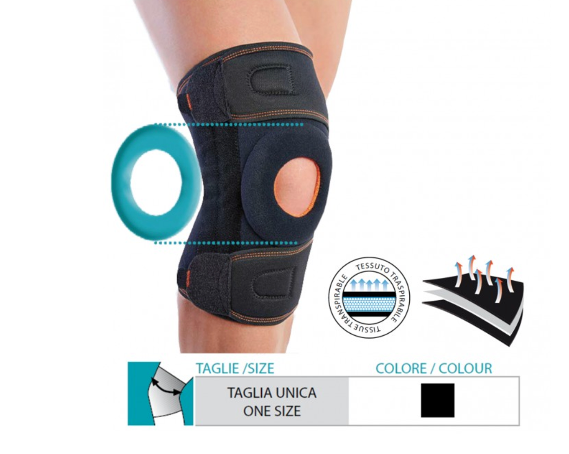 Genouillère avec Ouverture en tissu triple couche Orione Ref.4119