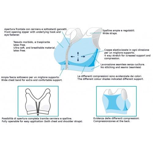 Soutien-gorge orthopédique post-opératoire - Augmentation et Réduction poitrine sans coutures Art.9652