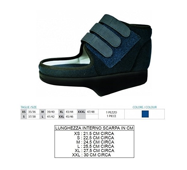 Talo chaussure post-chirurgicale (en baruk) avec bord latéral Art.150