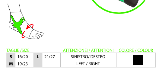 Chevillère de sport POWER BAND Ref.489 Orione AVEC KINESIO TAPING