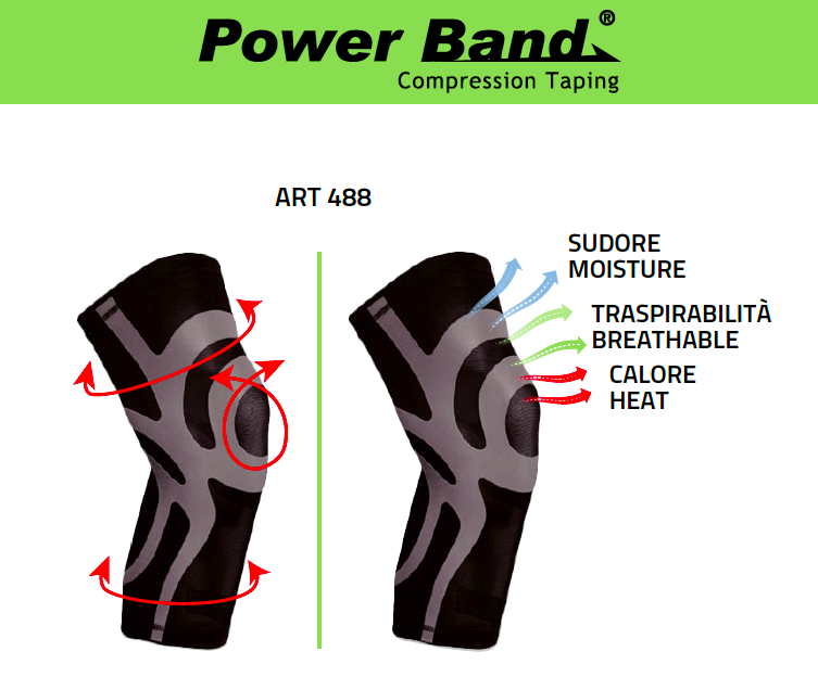 GENOUILLÈRE POWER BAND TAPING® Art,488 ORIONE®
